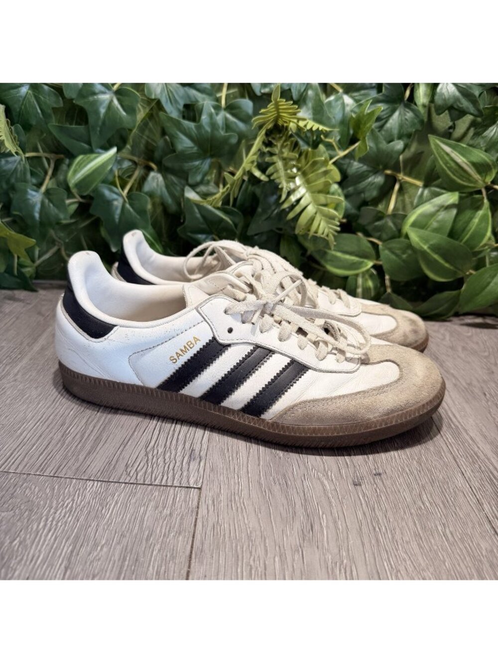 Adidas Samba OG Low Mens Size 6.5 White Athletic Lifestyle Shoes Sneakers